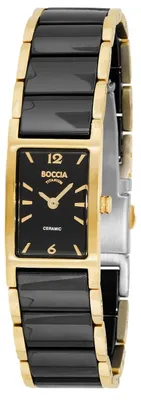 Zdjęcie produktu dla Zegarek damski Boccia 3201-05, tytan/ceramika, czarny