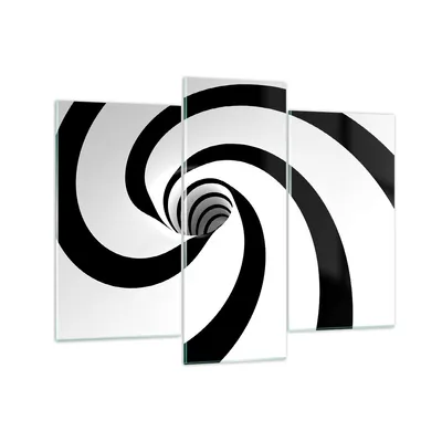 Produktbild von Bilder auf glas - Spirale Streifen Komposition - 130x100cm - Glasbilder - Wandbilder - Kunstdruck - zum Aufhängen bereit - Wanddekoration aus Glas - Glas Bilder - Wandbild auf Glas - GCB130x100-2649