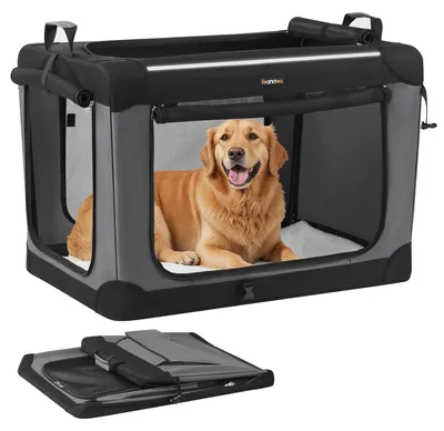 Produktbild von Feandrea Hundebox faltbar, 91,4 cm Transportbox für große Hunde, Hundetasche, Ox