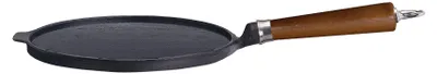 Produktbild von RONNEBY BRUK Crépes-Pfanne Maestro Gusseisen mit braunem Buchenholzgriff Ø24cm