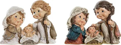 Produktbild von Weihnachtskrippe DKD Home Decor Resin Multicolour (16 x 9 x 12 cm) (2 Stück)