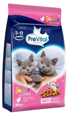 Obrázok produktu pre PREVITAL Junior Chicken - suchá krmivo pre mačky - 950g