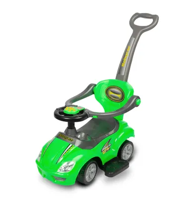 Obrázek produktu pro TOYZ, dětské chodítko se skluzavkou, dětská hračka, skluzavka, závodní auto, zelená barva