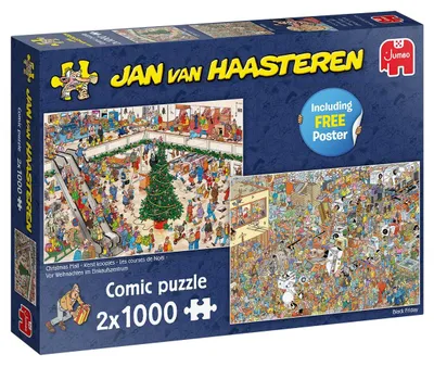 Produktbild von Jan van Haasteren - Weihnachtseinkäufe - 2x 1000 Teile, 1000 Stück(e), Comics, 12 Jahr(e)