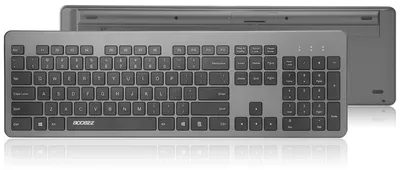 Productafbeelding van Accezz Premium Desktop QWERTY Bluetooth Keyboard - Grijs