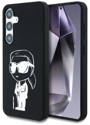 Obrázok produktu pre Obal Karl Lagerfeld Silicone Graffiti Ikonik Printed Logo MagSafe Samsung Galaxy S25 čierny