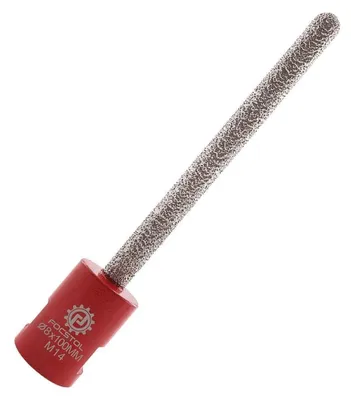 Immagine prodotto di Mola diamantata per smerigliatrice angolare, 8 mm x 100 mm, attacco M14, per uso a secco e umido