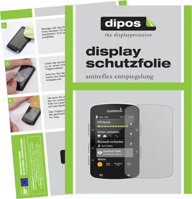 Produktbild von 3x Schutzfolie für Garmin Edge 520 matt Displayschutzfolie Folie Display Schutz dipos