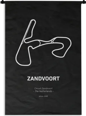 Produktbild von MuchoWow® Wandteppich Wandbehang Formel 1 - Zandvoort - Rennstrecke 120x180 cm Tapisserie Dekoration Wandtuch - Schlafzimmer - Dekorationen für das Haus