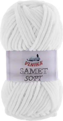 Produktbild von 100g Strickgarn Samet Soft Chenille-Strickgarn Samtwolle flauschig Farbwahl