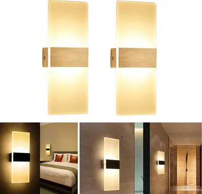 Immagine prodotto di Jiubiaz Lampada da parete a LED 12W luce da corridoio faretto da parete per interni lampada da parete per esterni lampada da corridoio bianco caldo