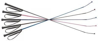 Produktbild von Fleck Reitgerte Nylongespinst mit Rubber-Griff bunt durchsortiert 90 cm, Größe:90 cm