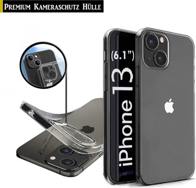 Produktbild von Für iPhone 13 (6.1") Silikon Handy Hülle Transparent Schutz Hülle Klar Tasche Case Cover