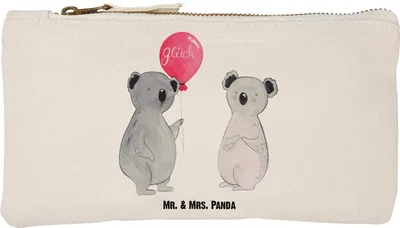 Produktbild von Mr. & Mrs. Panda Federmappe Koala Luftballon Größe S Klein - Weiß - Geschenk, Etui, Kosmetiktasche, beauty case, toiletry bag, Party, Pouch, Kosmetikbeutel, Geburtstag
