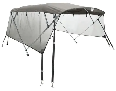 Image de vidaXL 4-Bow Bimini-Top avec panneaux latéraux en maille 243x(230-244)x137 cm