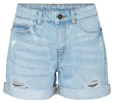 Produktbild von NOISY MAY Denim-Shorts mit Rissen und umgeschlagenem Saum Größe: M