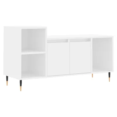 Image de vidaXL Armoire TV blanche 100x35x55 cm Bois composite