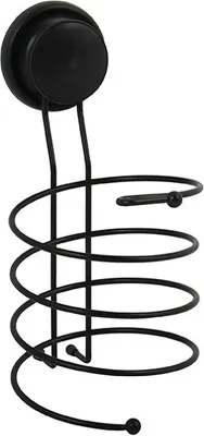 Produktbild von MSV Fönhalter, Haartrocknerhalter aus robustem Edelstahl matt zum Schrauben und Bohren HxBxT: 6x9x12 cm
