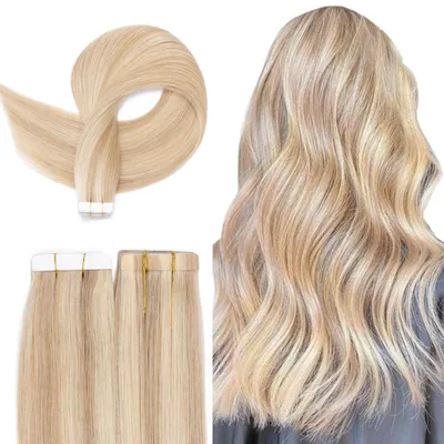 Image de Extensions de cheveux adhésives - 30 cm - 100% cheveux Remy