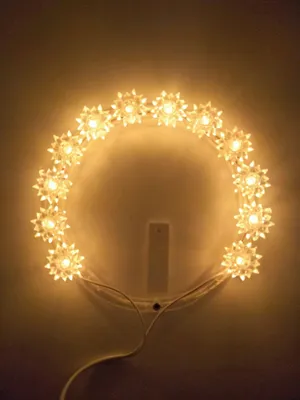 Heiligenschein 14 cm LED-Lichtkranz für Statuen, warmweiß