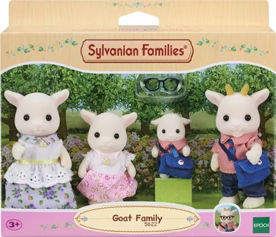 Productafbeelding van Miniature Figurines - SYLVANIAN FAMILIES - The Goat Family - 4 articulated and carefully dressed characters