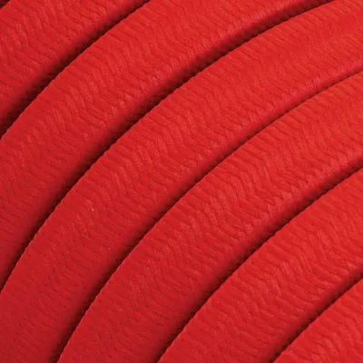 Immagine prodotto di Creative-Cables Cavo elettrico piatto per catenaria, 25 m, Rosso CM09, Rivestito in tessuto effetto seta