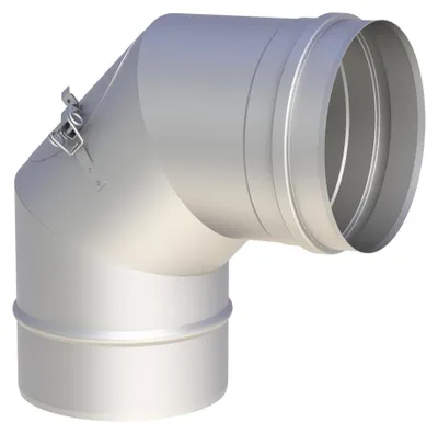 Produktbild von EW-FU Winkel 87° mit Revisionsklappe (rollnahtgeschweißt) Ø 200 mm