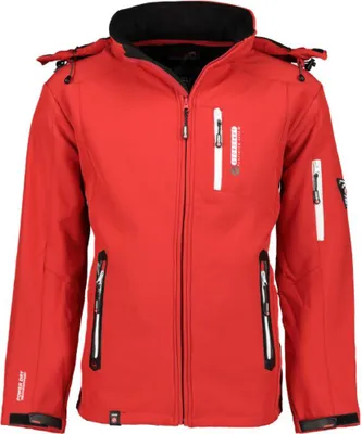 Produktbild von Geographical Norway Herren Softshelljacke Funktions Outdoor Jacke Model: Tichri, Farbe: Rot, Größe: S