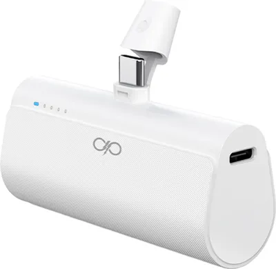 Produktbild von Force Power, Powerbank 5000 mAh PD 20W mit USB-C Stecker & LED-Anzeige, Weiß