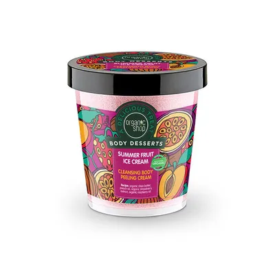 Productafbeelding van Lichaamsscrub met biologische ingrediënten - Zomerijs, 450 ml