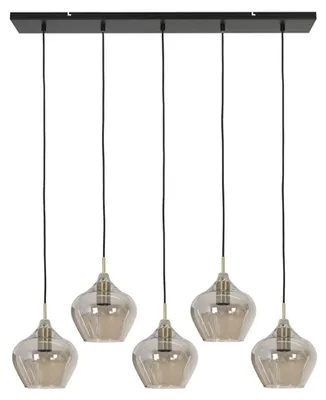 Obrázek produktu pro Light & Living - závěsné svítidlo - Rakel - bronz - sklo kouřové sklo - designová lampa - E27 - 2937627