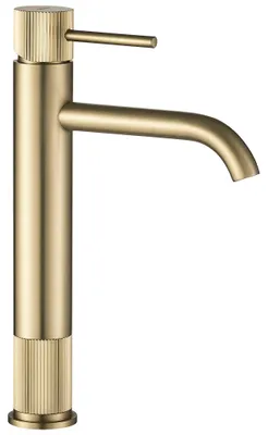 Imagen del producto de Grifo De Lavabo Rea Lungo Stripe Alto Brush Gold14X14X30Cm