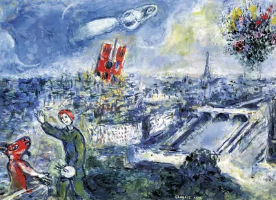 Zdjęcie produktu dla Puzzle Eurographics 1000 elementów - Chagall Le Bouquet de Paris