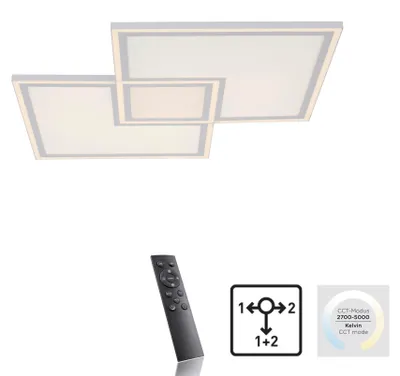 Immagine prodotto di Plafoniera LED, telecomando, dimmerabile, CCT, L 67,7 cm