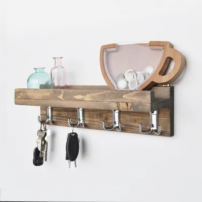 Immagine prodotto di Skye Decor, Almıla- Aa037EVL, colore noce, mensole da parete, 11x40x11 cm, 100% legno di abete rosso