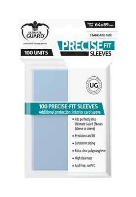 Produktbild von Ultimate Guard Precise-Fit Sleeves Standardgröße Transparent (100)