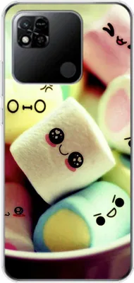 Produktbild von König Design Hülle kompatibel mit Xiaomi Redmi 10A Kunststoff Soft Handyhülle - Handy Case Marshmallows