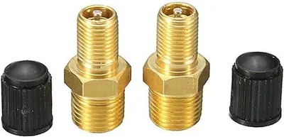 Obrázok produktu pre Vzduchový kompresor, ventil Schrader 1/20,3 cm NPT – mosadz, poniklovaná – ventil pre autá a bicykle