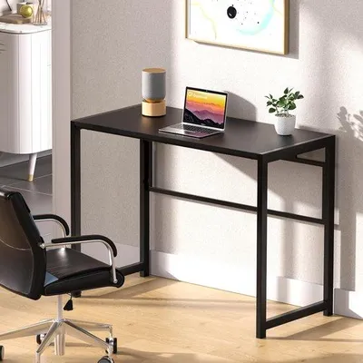 Productafbeelding van Famanu Computerbureau - Gaming bureau met displayhouder, 100 x 48 cm, zwart