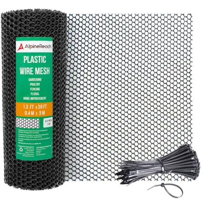 Immagine prodotto di Rotolo di rete in plastica, dimensioni 0,4 m x 9 m, per la protezione del giardino e degli animali