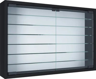 Immagine prodotto di VCM / Vetrina appesa / Vetro vetrata con vetro di sicurezza ESG / Dimensioni: H. 40 x W. 60 x D. 10 cm / Vetro espositore appeso / Moderno e salvaspazio / Espositore in vetro - Mandosa XL