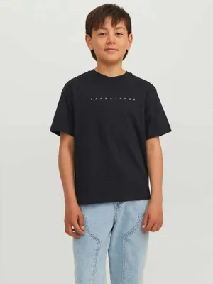 Produktbild von Jack & Jones Star Kurzarm-t-shirt Schwarz 12 Years Jungen Schwarz 12 Years