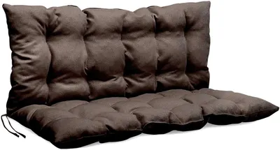 Obrázok produktu pre Vankúš na lavicu 120 x 50 x 50 cm Vankúš grafitový - Vankúš na sedenie a zadný vankúš z čalúnnickej tkaniny, s mäkkou výplňou, so šnúrami na zaväzovanie - Vankúš na lavicu