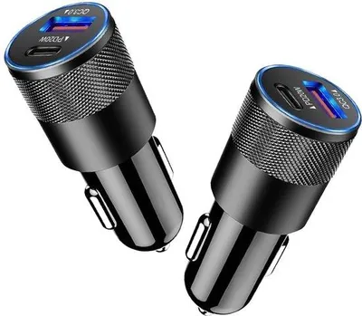 Obrázek produktu pro 2 kusy zapalovače cigaret USB C, nabíječka auta pro mobilní telefon