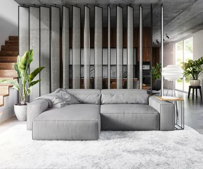 Produktbild von DELIFE Ecksofa Sirpio XL 270x170 cm Mikrofaser Grau Recamiere variabel