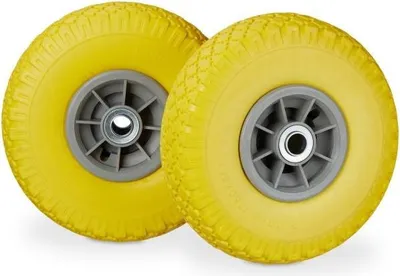 Image de Roues de brouette en caoutchouc PU, 2 pcs.