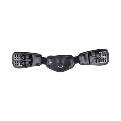 Produktbild von Waldhausen Lederkurzgurt Elastik, Edelstahl Rollschnallen, anatomisch, Farbe:schwarz, Größe:60 cm