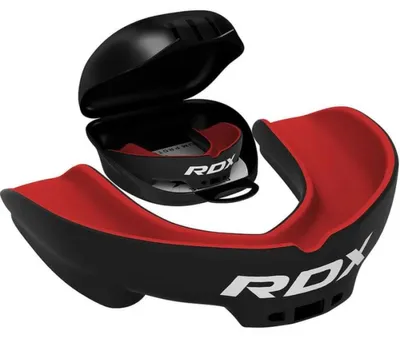 Produktbild von RDX 3w Zahnschutz für ERWACHSENE, rot und schwarz