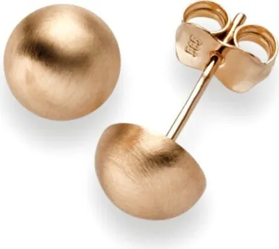 Ohrstecker-Halbkugel-6-5mm-aus-585-Rotgold