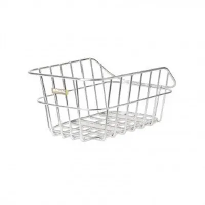 Produktbild von Hinterradkorb Basil Cento Aluminium 40x24x21cm, alufarbig, weitmaschig